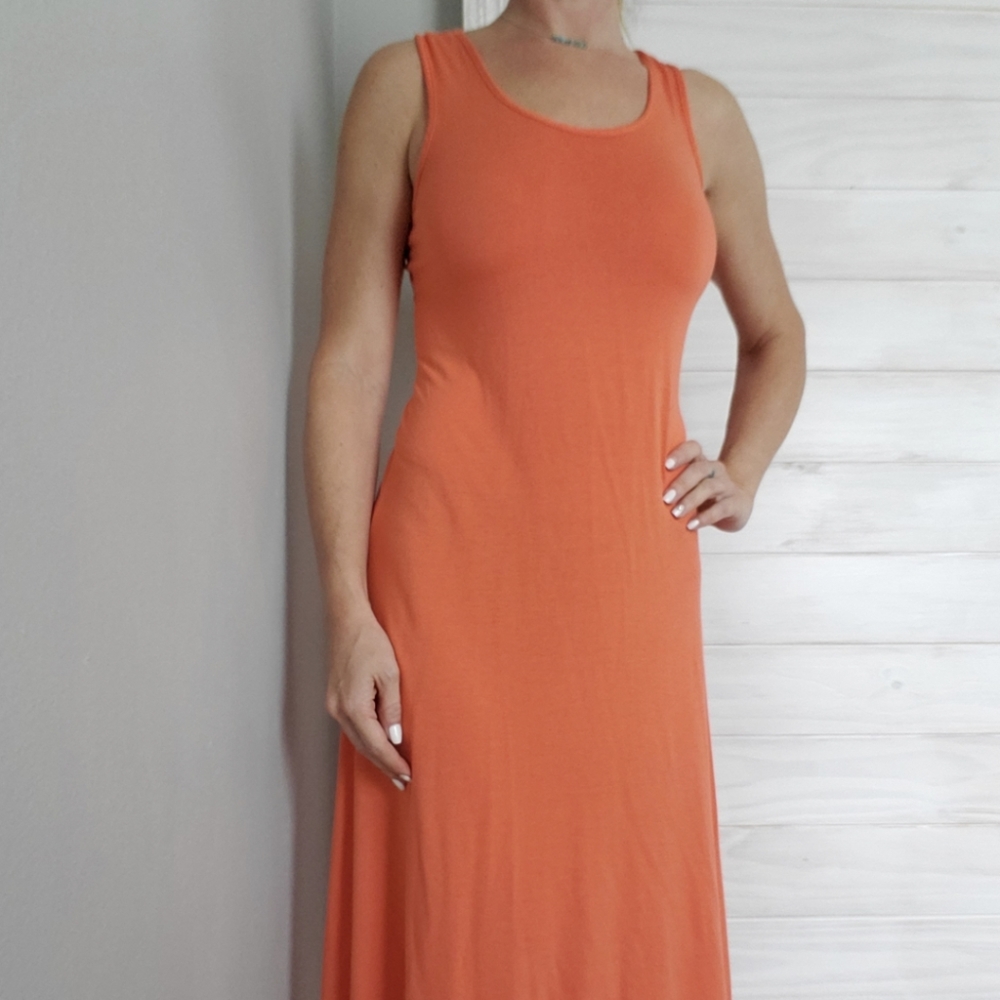 3/$10 Long asymmetrical mid length dress